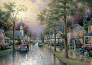 Schmidt Hometown Morning, Thomas Kinkade, 1000 db-os puzzle (58441, 7259-183)